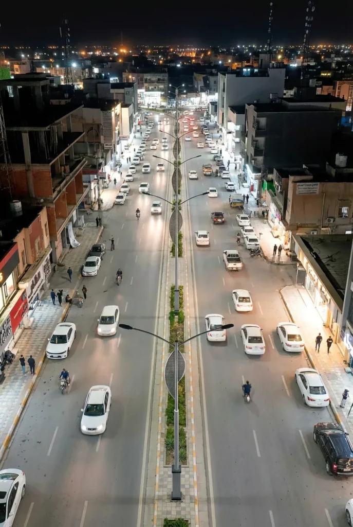 ارتفاع استاندارد چراغ خیابانی